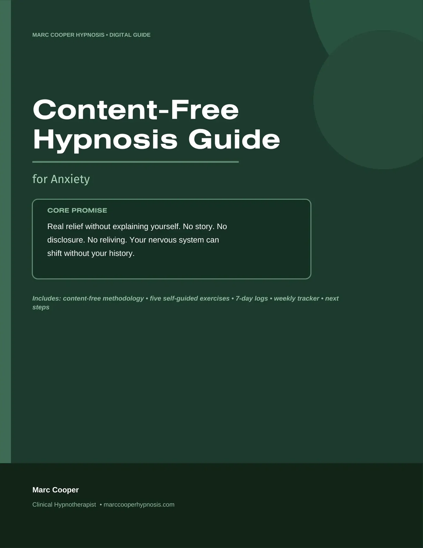 Content-Free Hypnosis Guide for Anxiety cover